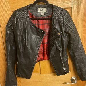 Black leather jacket